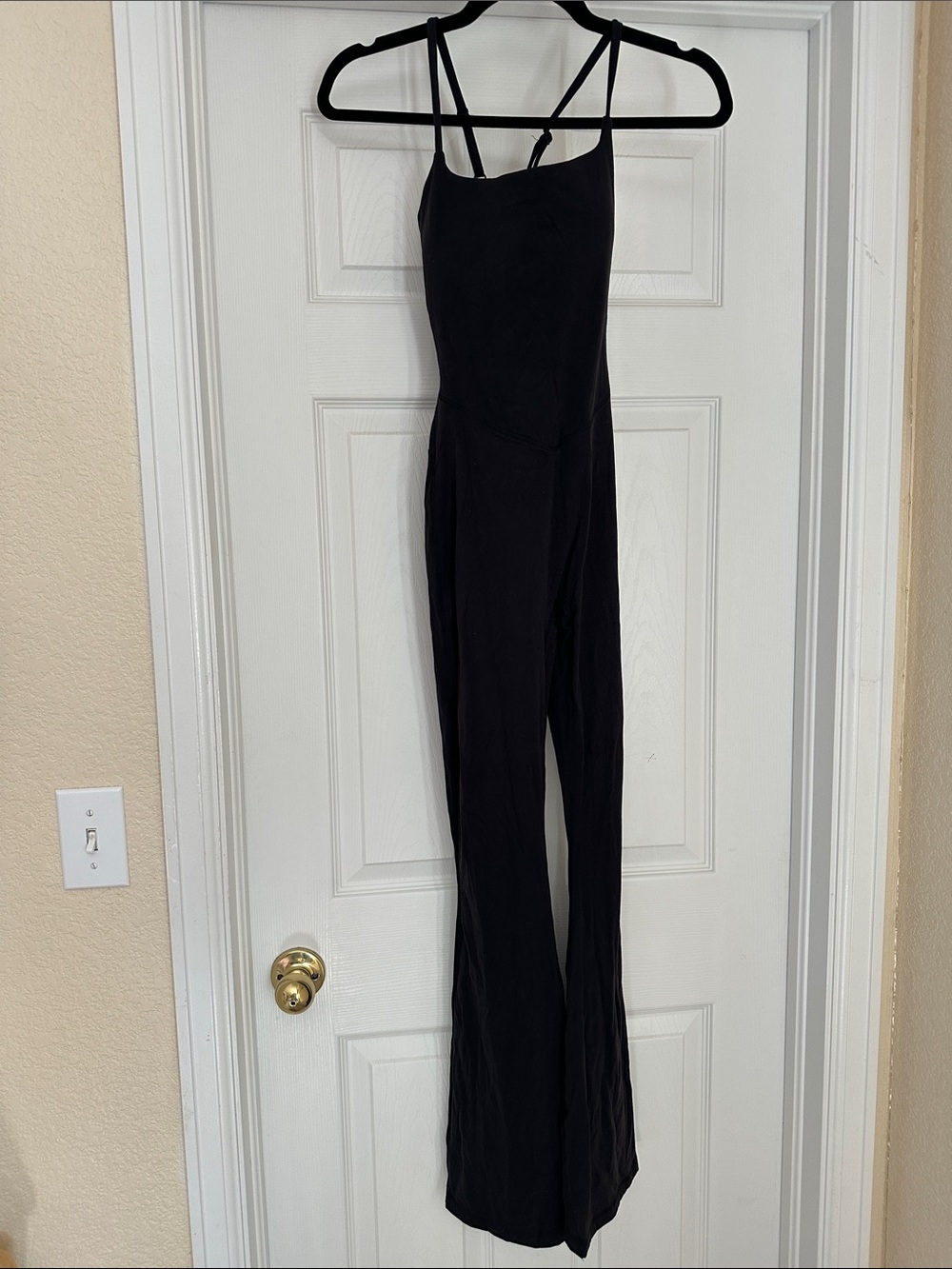 BuffBunny Black Legacy Flare Strappy Wide-Leg Jumpsuit